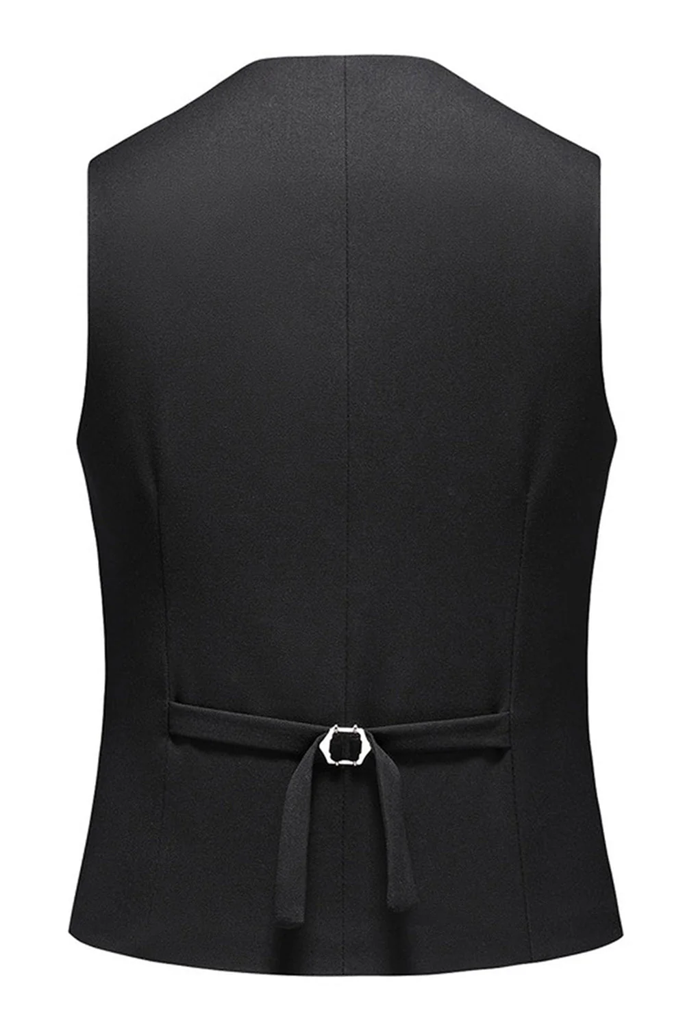 Black Peaked Lapel 3 Pieces Satin Men's Prom Suits - Image 6