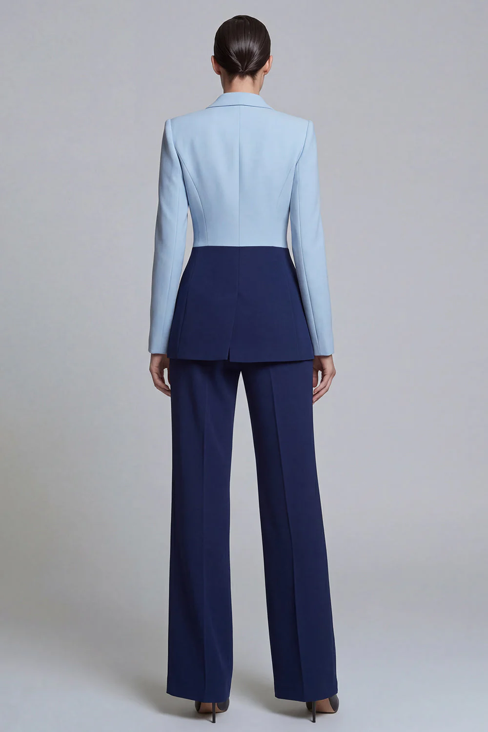 Black Pink 2 Piece Peak Lapel Women Business Suits - Image 10