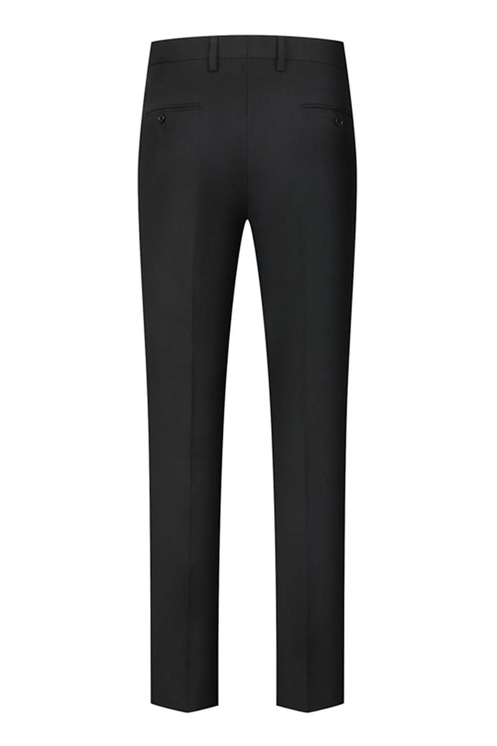 Black Shawl Lapel One Button 3-Piece Men Suits - Image 11