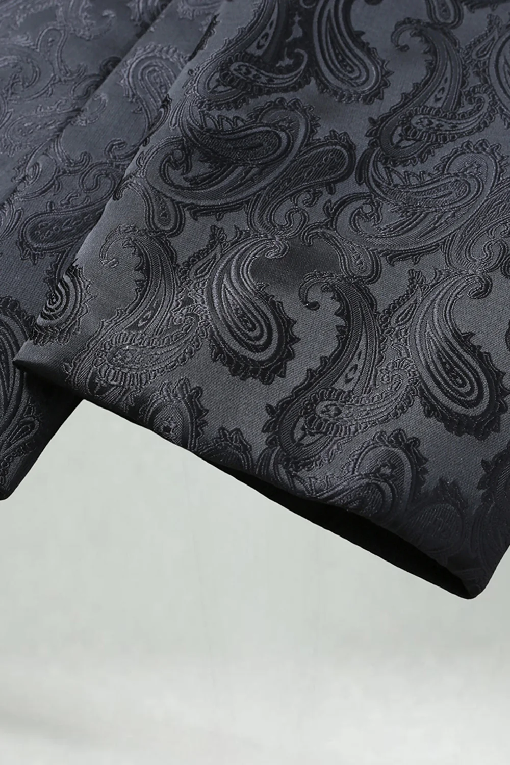 Black Shawl Lapel Single Buckle Men's Prom Blazer - Image 7