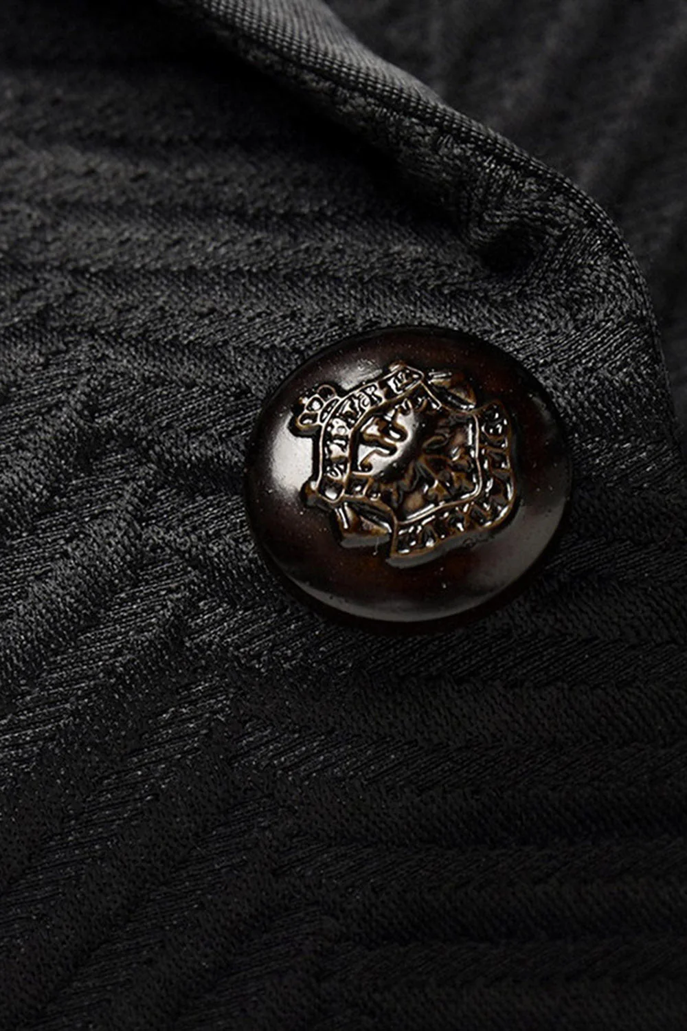 Black Shawl Lapel Stripe Men's Blazer - Image 5