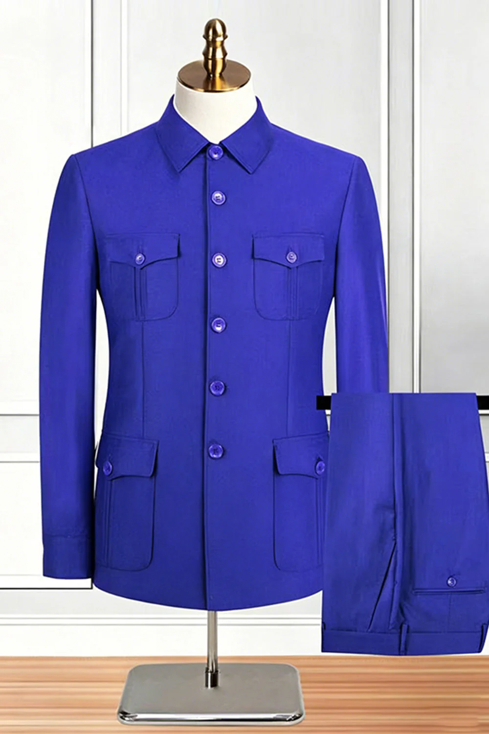 Black Single Breasted 2 Piece Men's Suits - Image 11