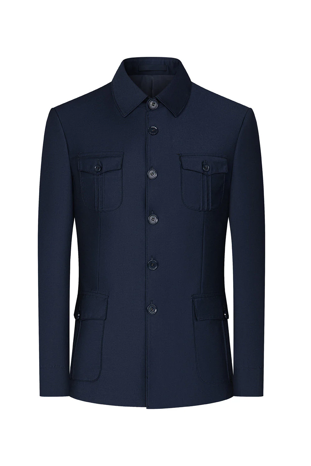 Black Single Breasted 2 Piece Men's Suits - Image 8