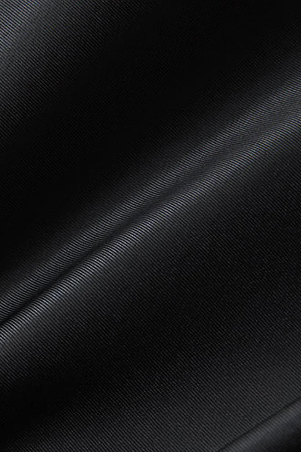 Black Single Breasted Notched Lapel Men's Winter Coat - Image 4