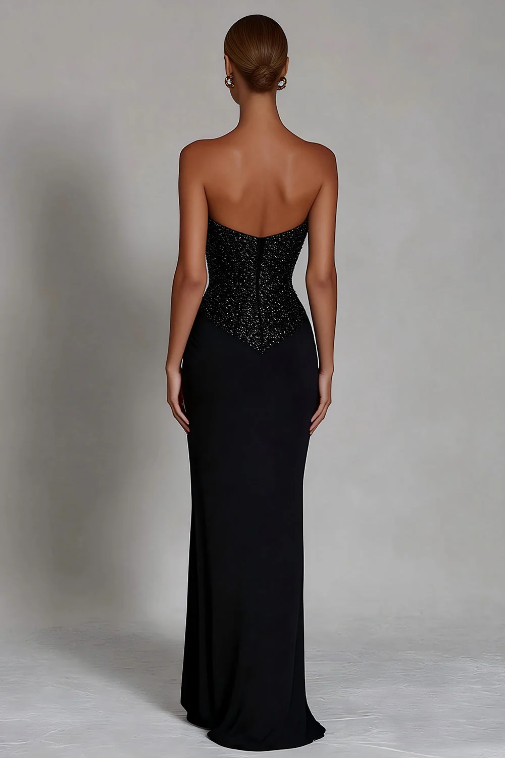 Black Sweetheart Mermaid Maxi Dress - Image 2