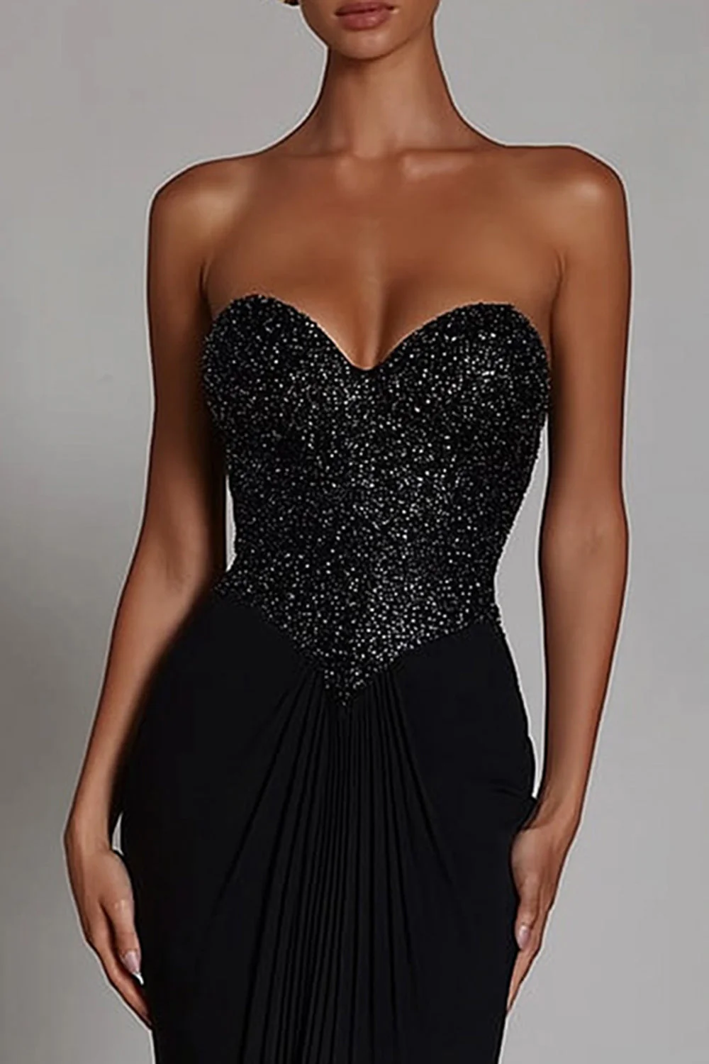 Black Sweetheart Mermaid Maxi Dress - Image 3