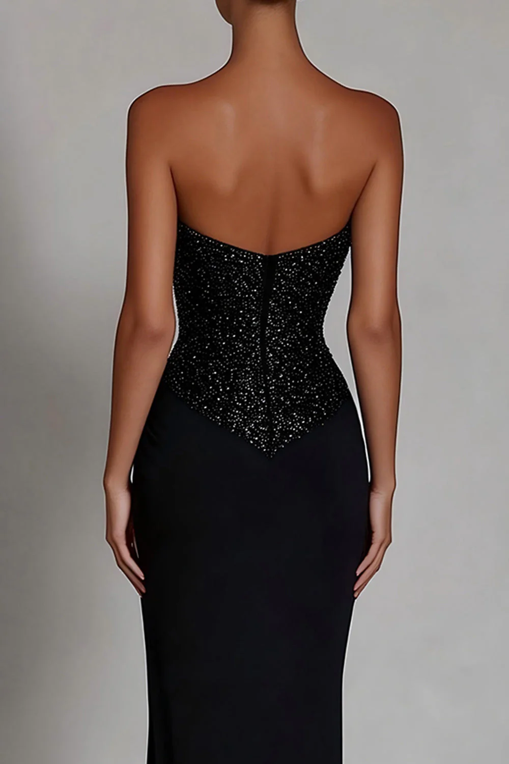Black Sweetheart Mermaid Maxi Dress - Image 4