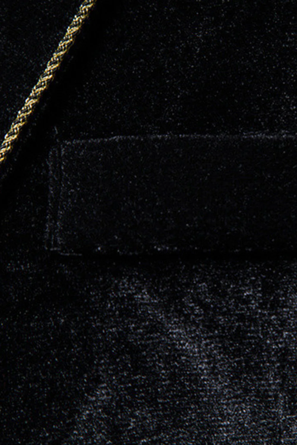 Black Velvet Notched Lapel Double-Breasted Men's Suits - Image 5