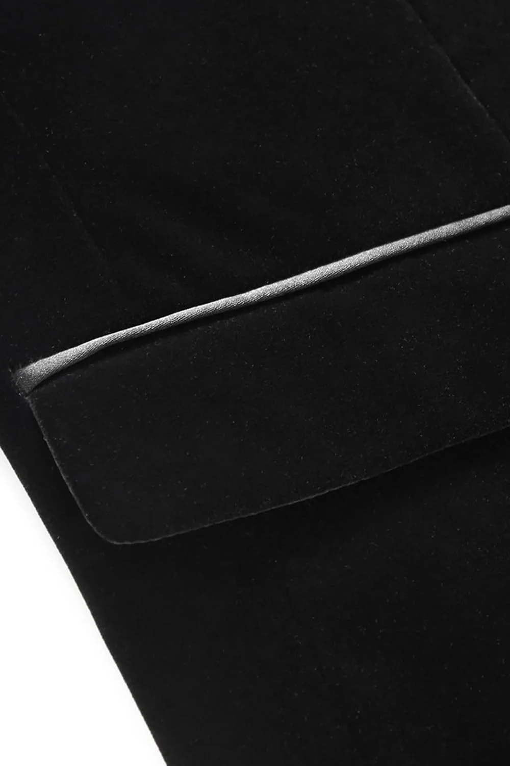 Black Velvet Peaked Lapel Formal Blazer - Image 5