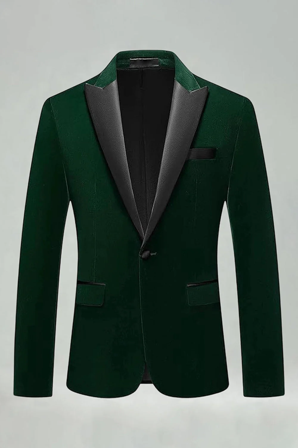 Black Velvet Peaked Lapel Formal Blazer - Image 7