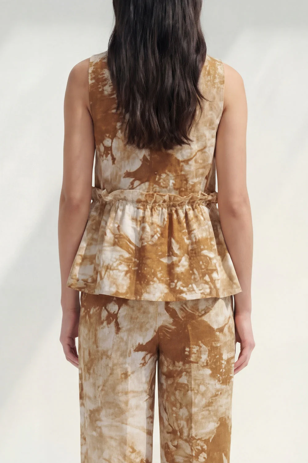 Blue 2 Piece Bateau Neck Printed Business Suits with Pockets - Image 12