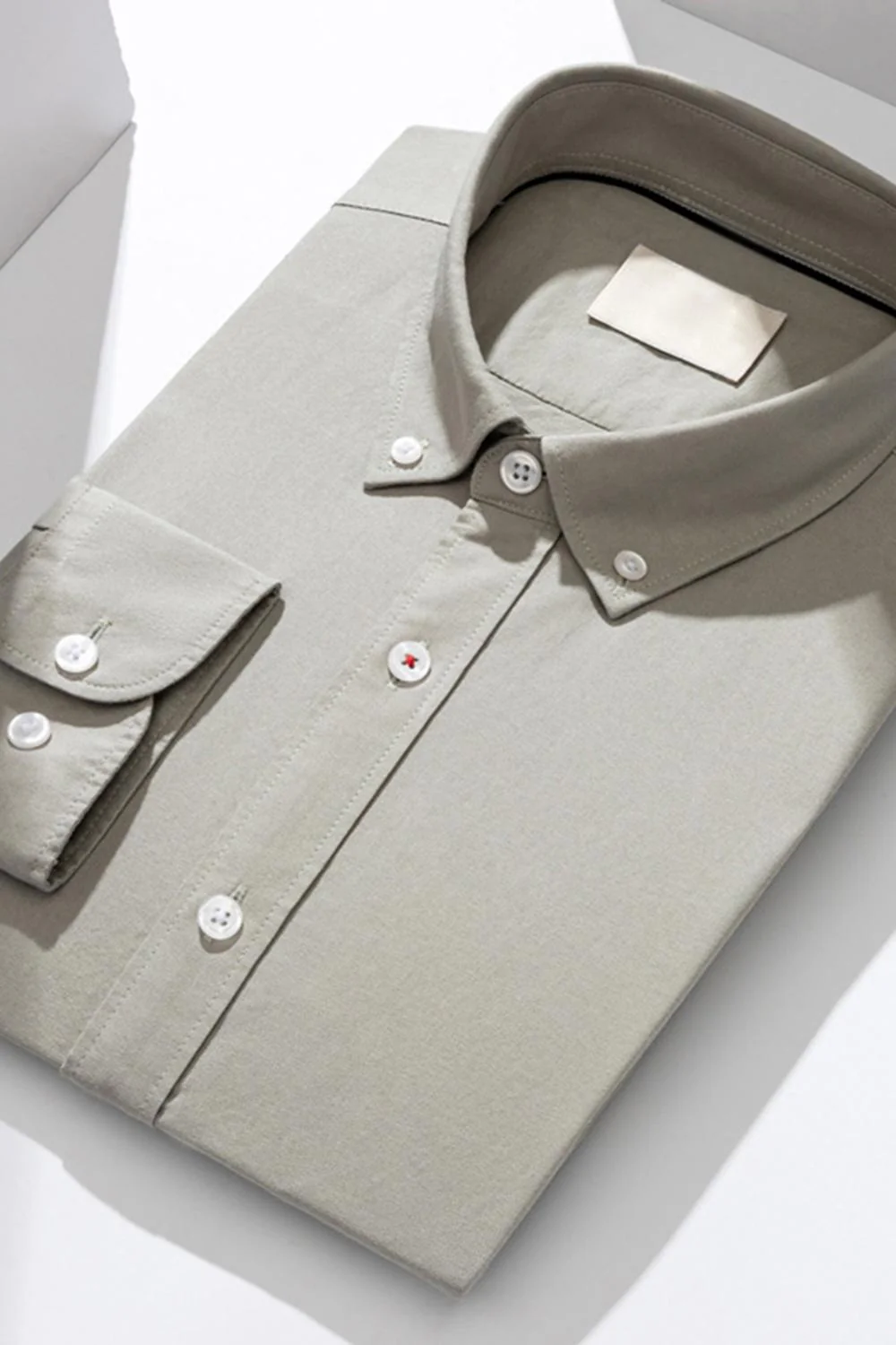 Blue Grey Slim Fit Long Sleeves Solid Men's Suits Shirt - Image 7