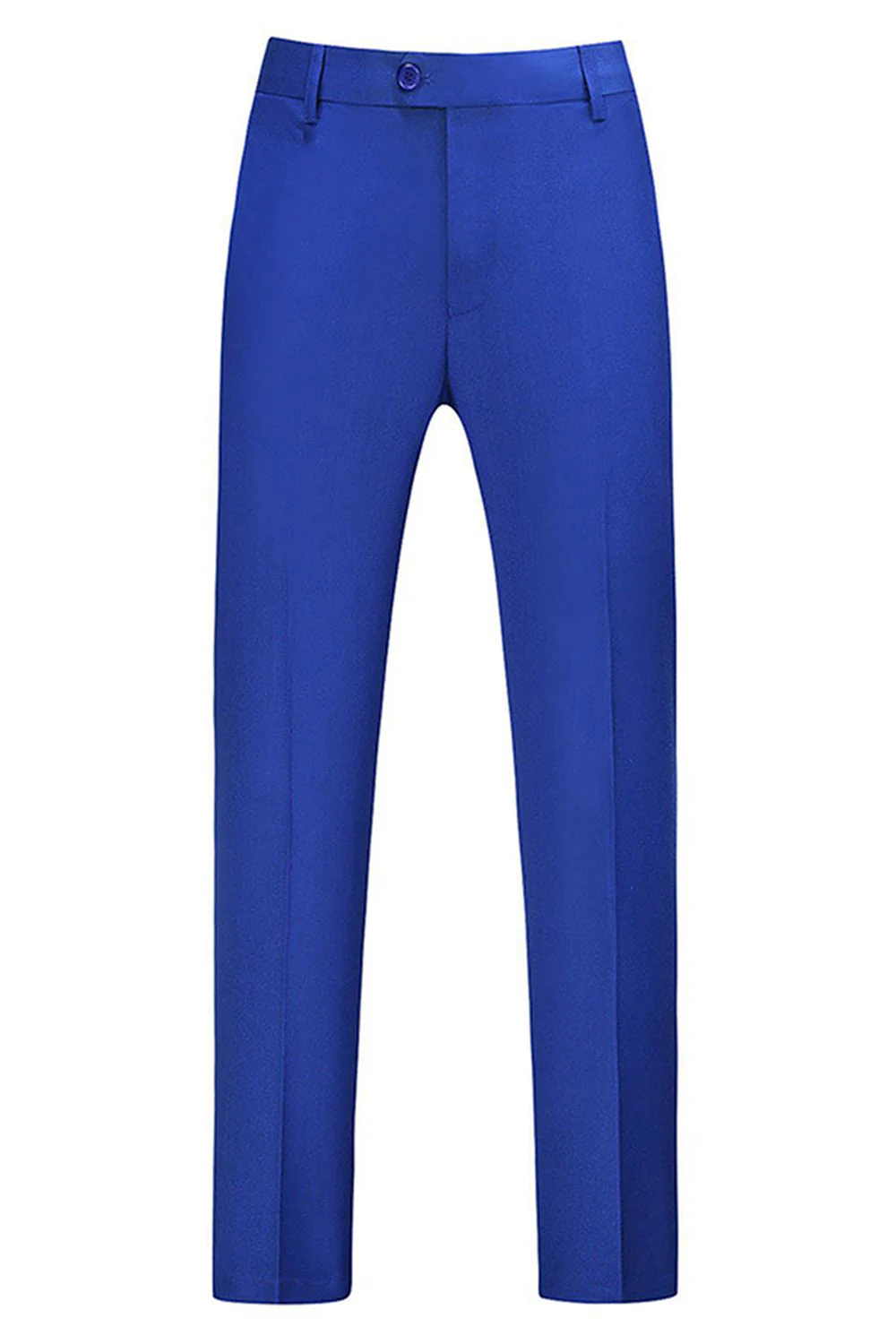 Blue Notched Lapel 3 Piece Jacquard Men's Prom Suits - Image 6