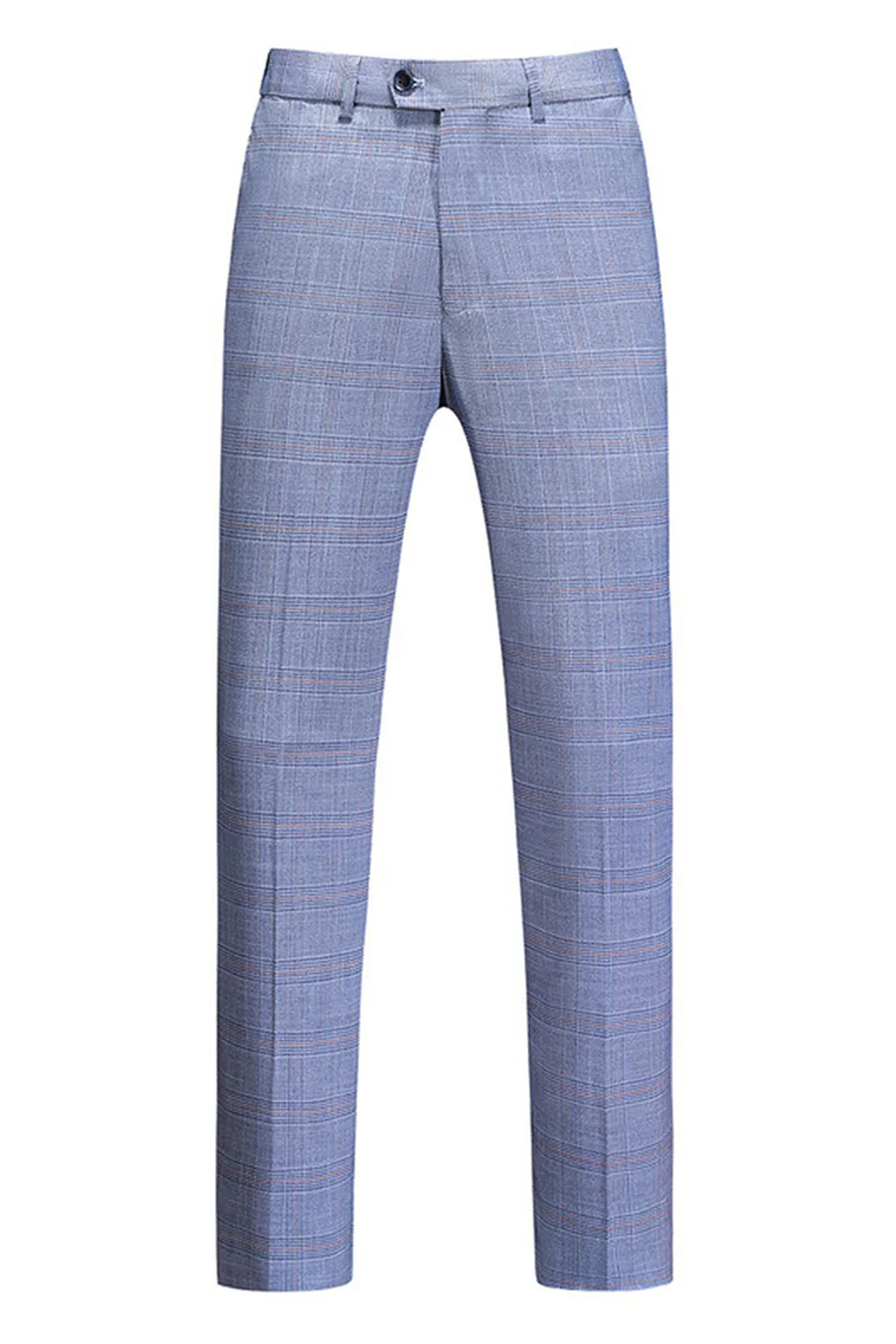 Blue Notched Lapel 3 Pieces Men's Formal Suits - Image 4