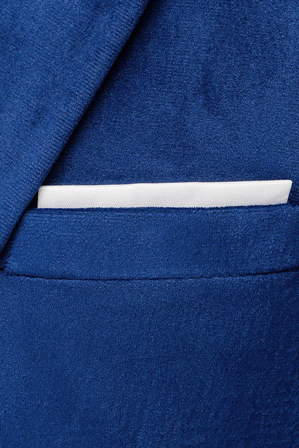 Blue Peak Lapel 2 Piece Slim Fit Prom Suits - Image 5