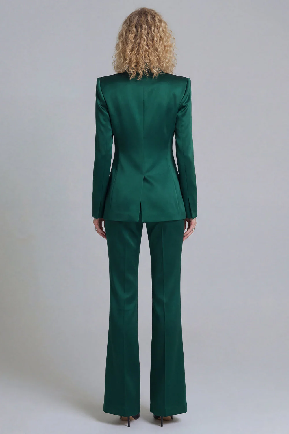Blue Peak Lapel Single Breasted 2 Piece Women Prom Suits - Image 10