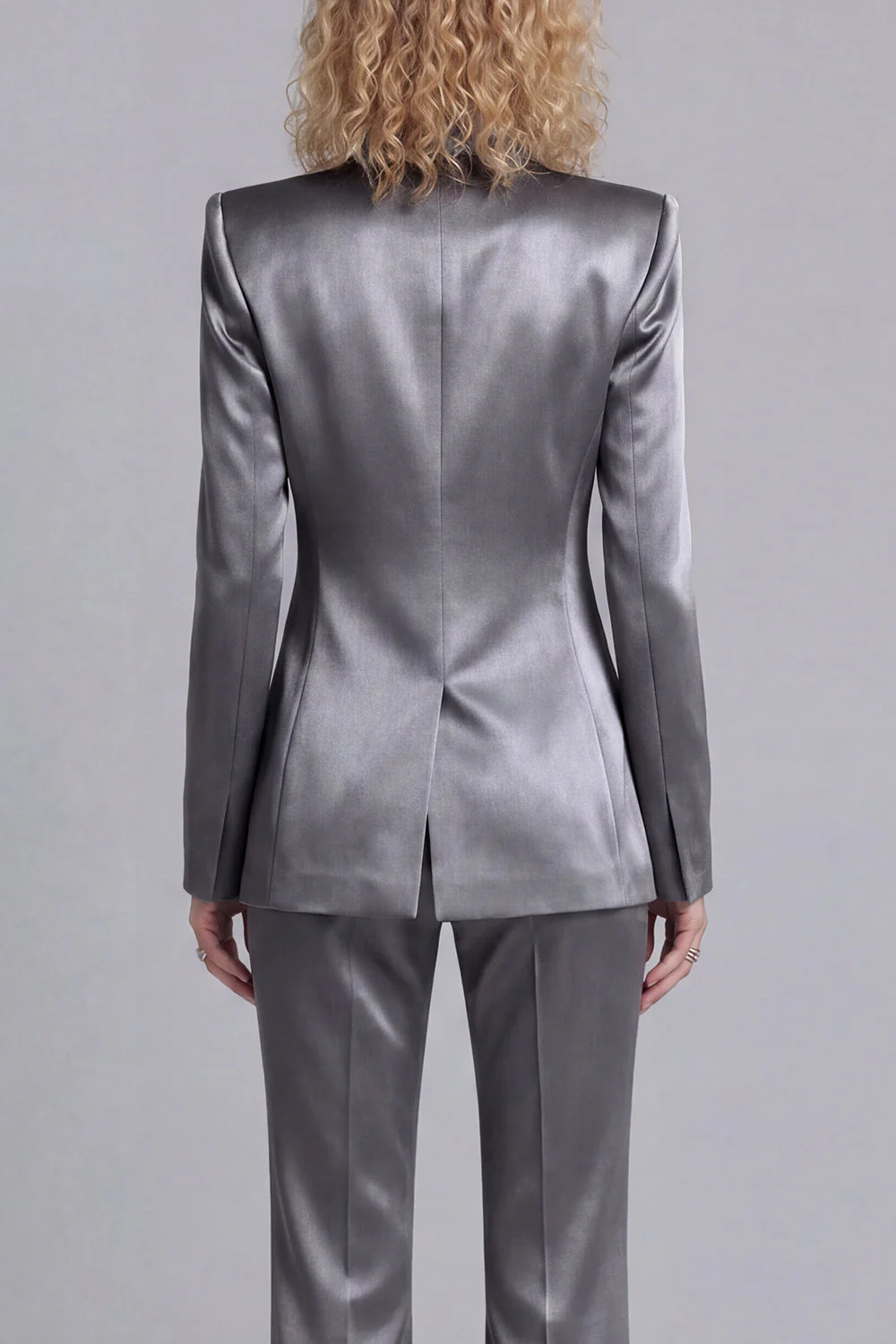 Blue Peak Lapel Single Breasted 2 Piece Women Prom Suits - Image 16