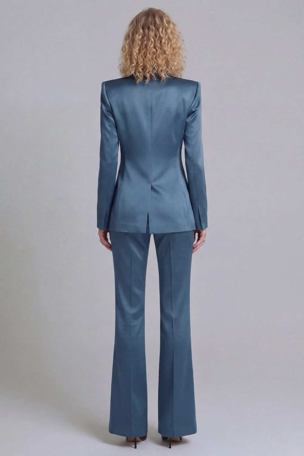 Blue Peak Lapel Single Breasted 2 Piece Women Prom Suits - Image 22