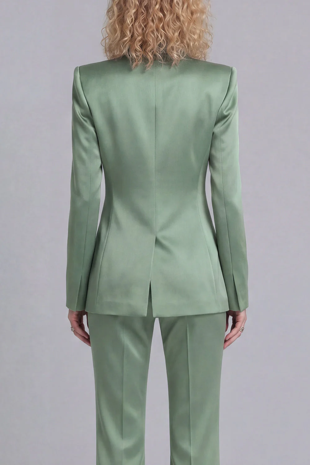 Blue Peak Lapel Single Breasted 2 Piece Women Prom Suits - Image 28