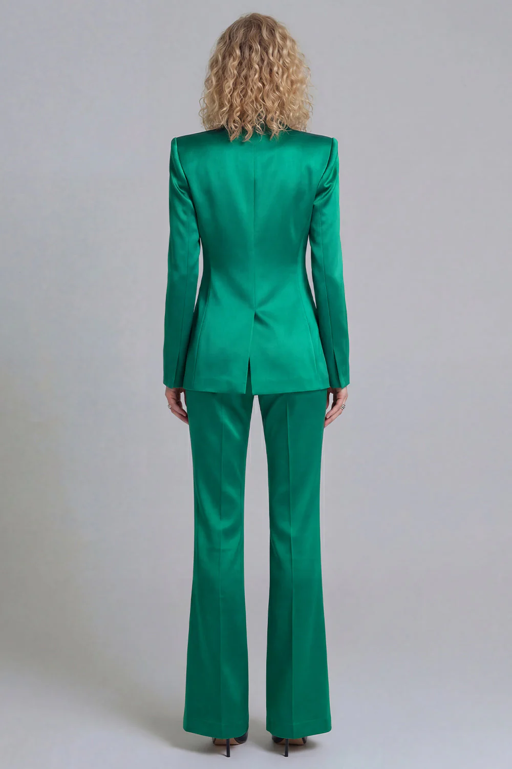 Blue Peak Lapel Single Breasted 2 Piece Women Prom Suits - Image 30