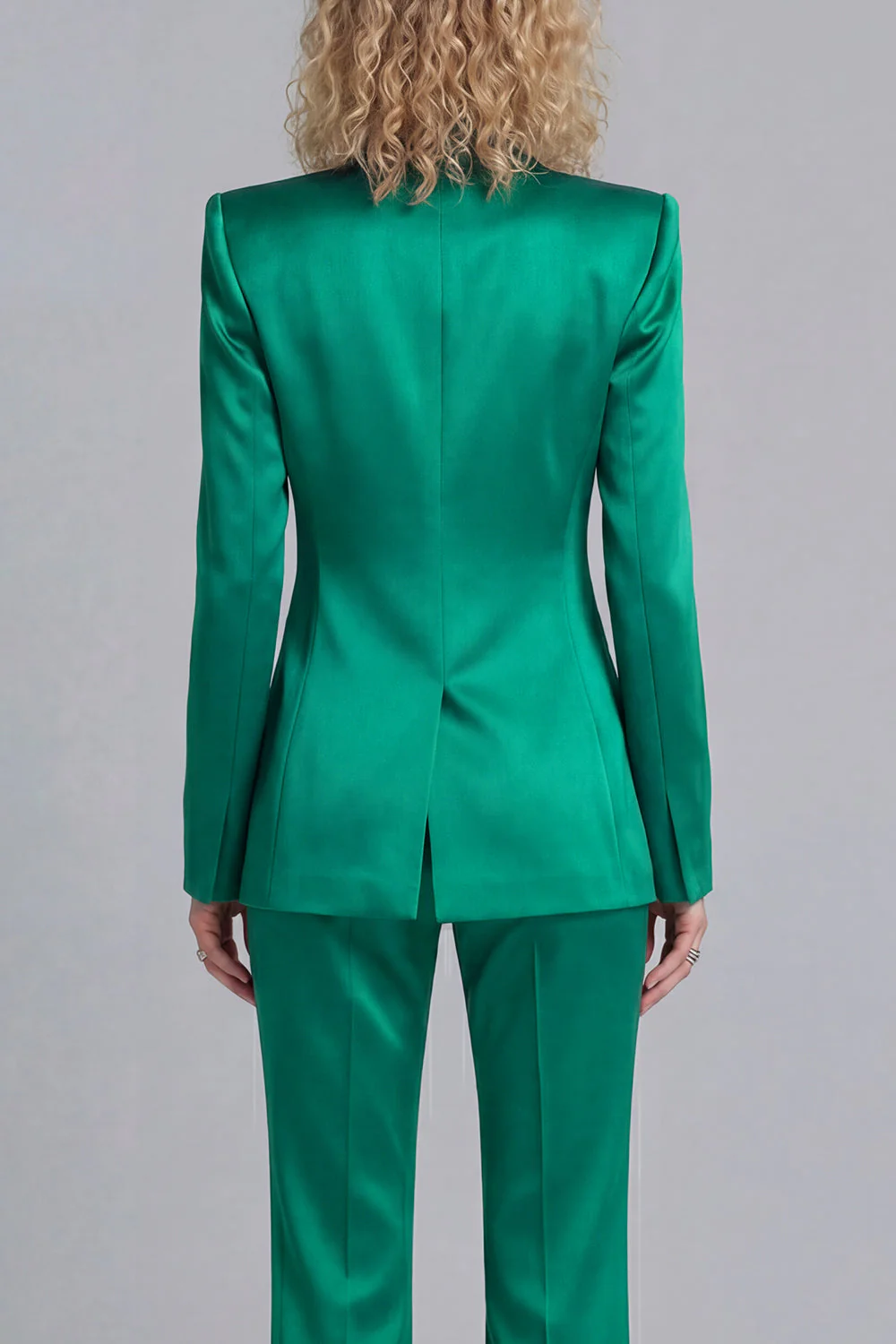 Blue Peak Lapel Single Breasted 2 Piece Women Prom Suits - Image 32