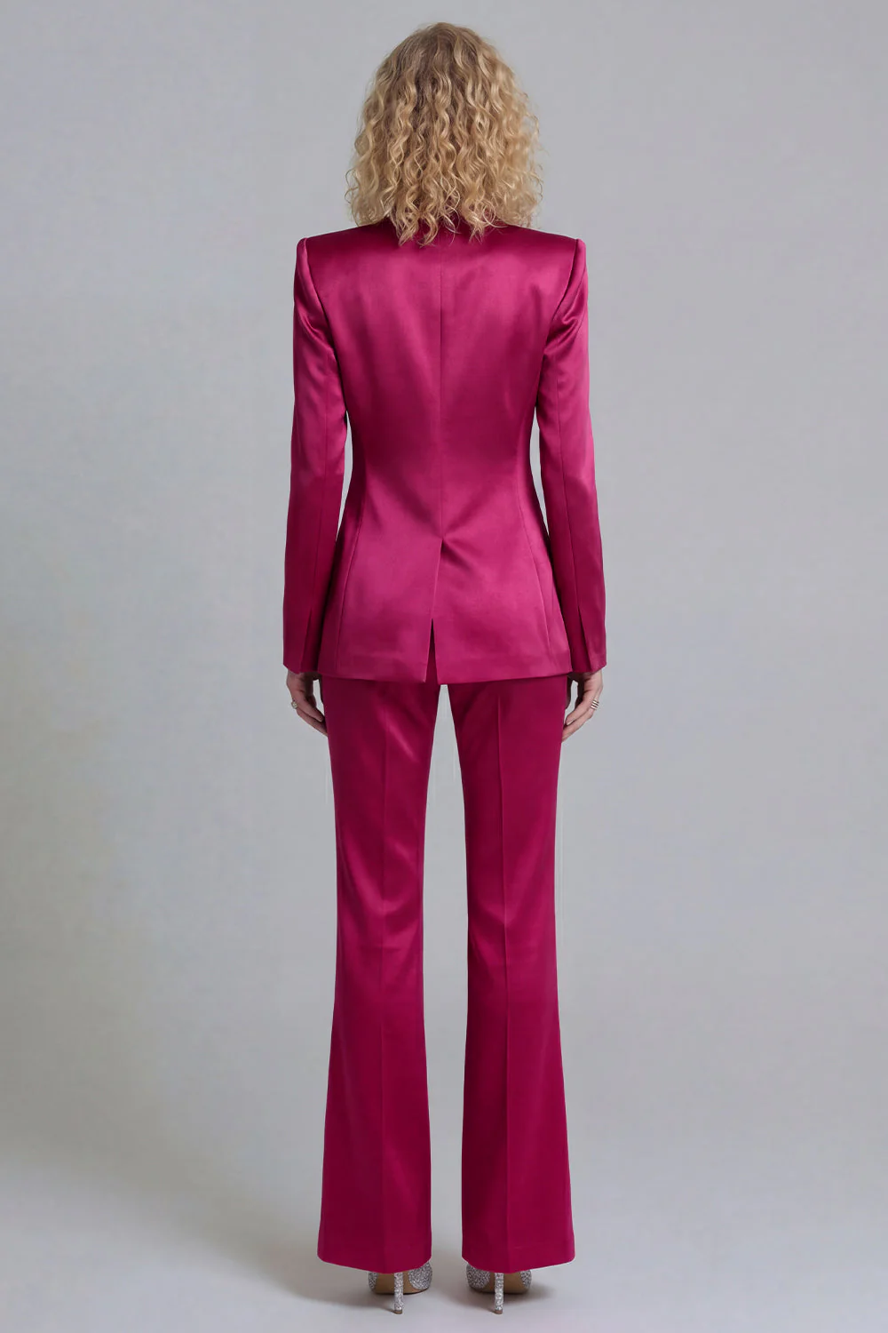 Blue Peak Lapel Single Breasted 2 Piece Women Prom Suits - Image 6