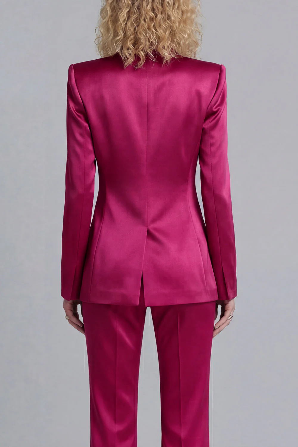 Blue Peak Lapel Single Breasted 2 Piece Women Prom Suits - Image 8
