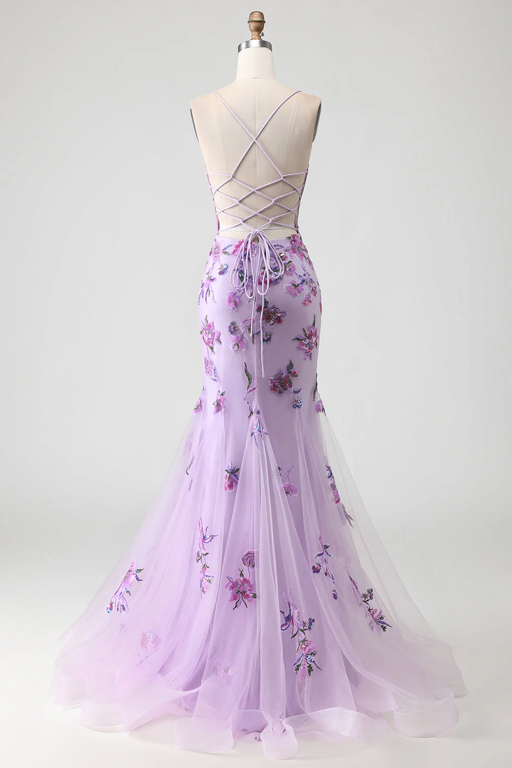 Blush Mermaid Corset Beaded Long Plus Size Prom Dress with Sequins - Image 8