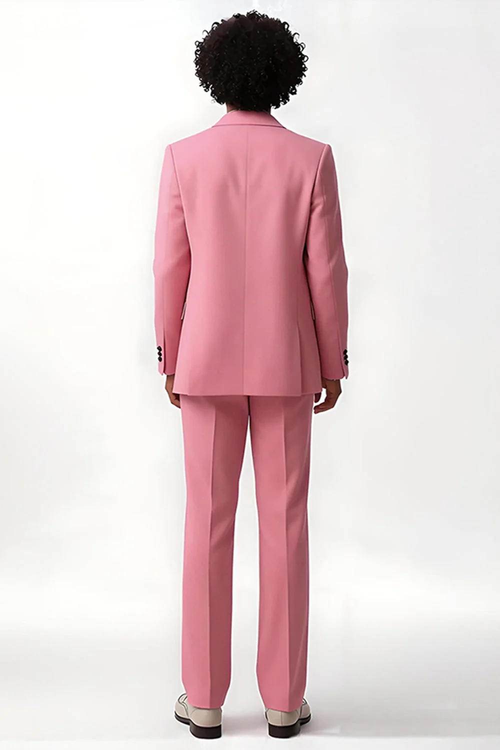 Blush Peak Lapel 2 Piece Single Breasted Men Prom Suits - Image 2