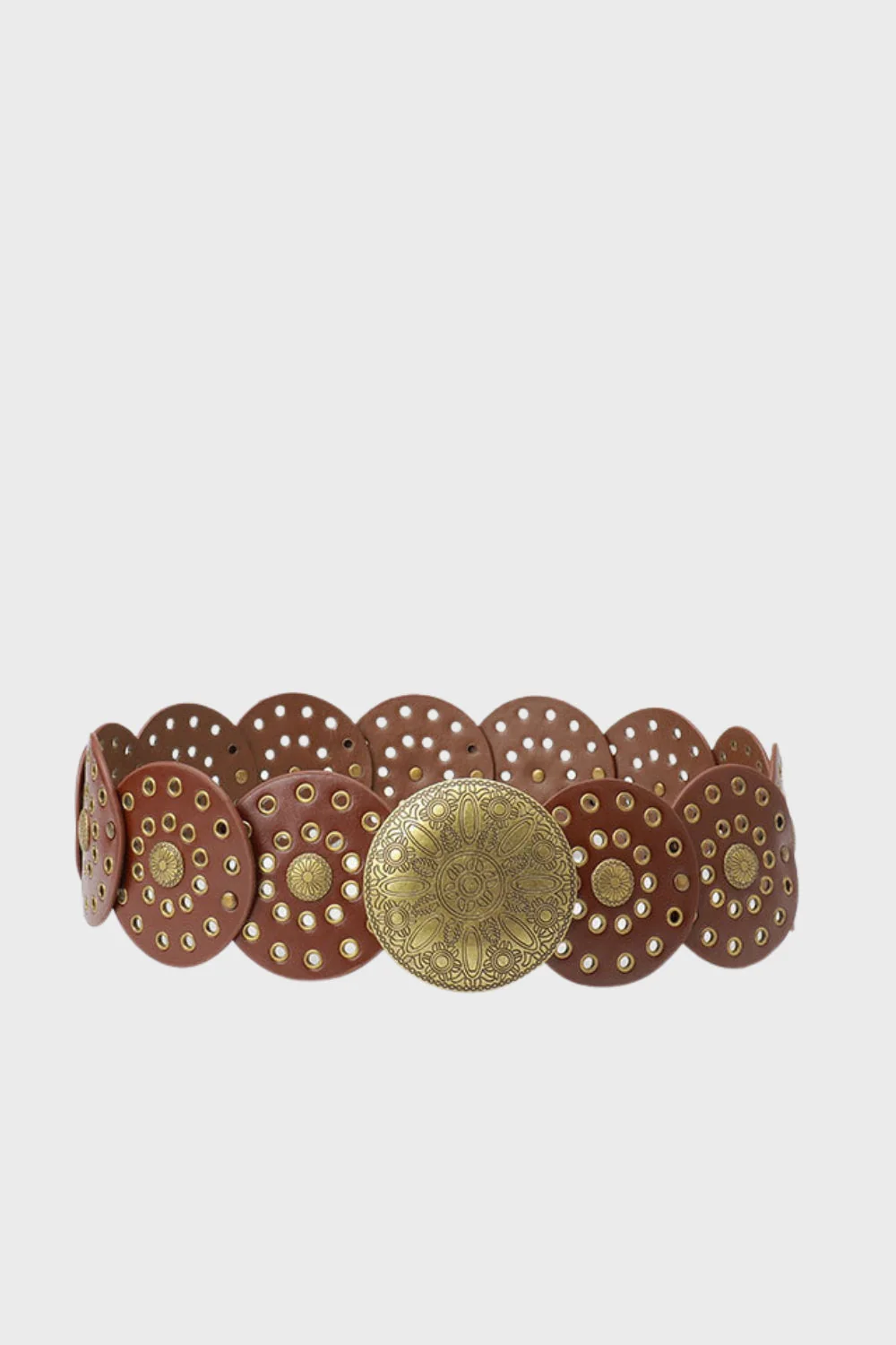 Boho Western Cowgirl Wide Hollow Disc Belt - Image 3