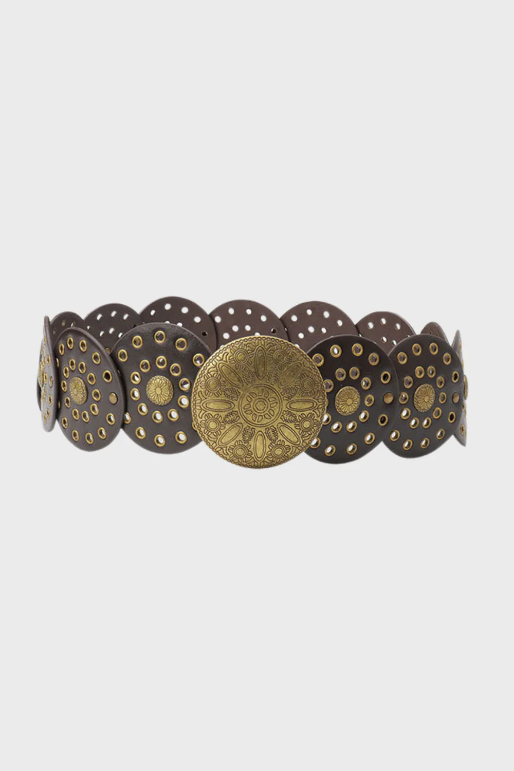 Boho Western Cowgirl Wide Hollow Disc Belt - Image 4