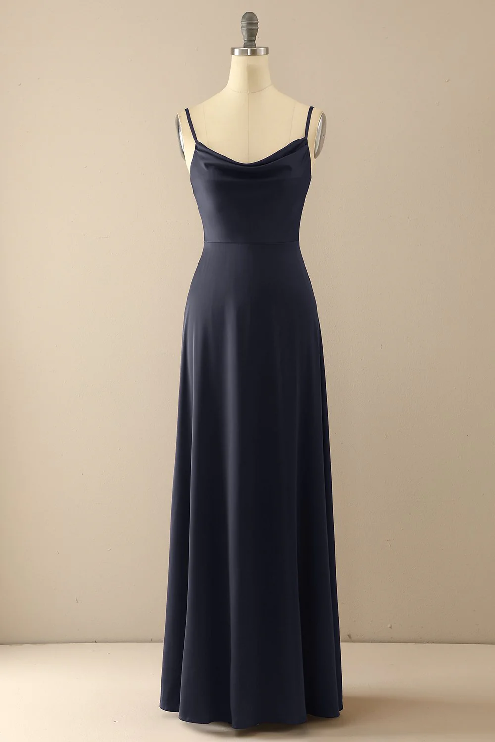 Burgundy Simple Long Bridesmaid Prom Dress - Image 7