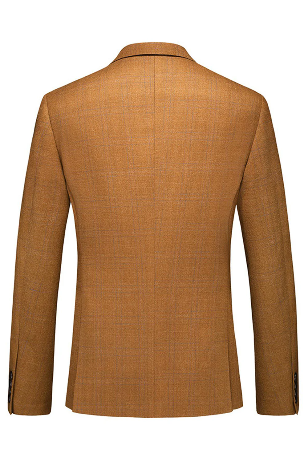 Caramel Peaked Lapel 3 Pieces Men's Prom Suits - Image 2