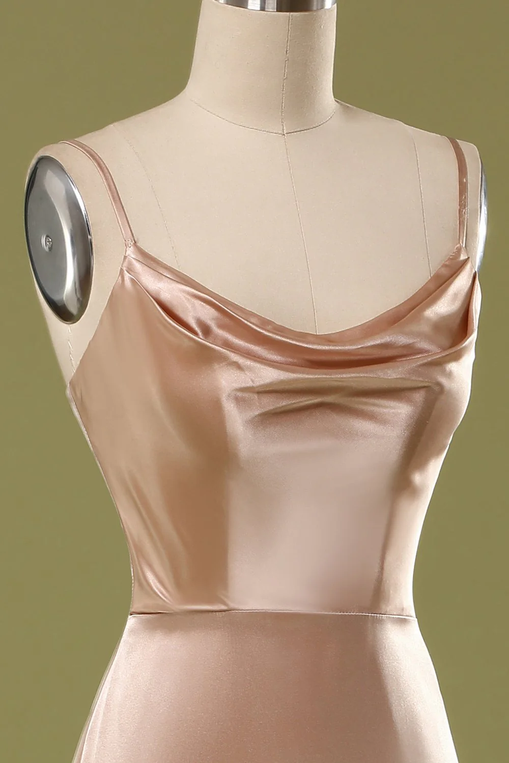 Champagne Satin Dress - Image 4