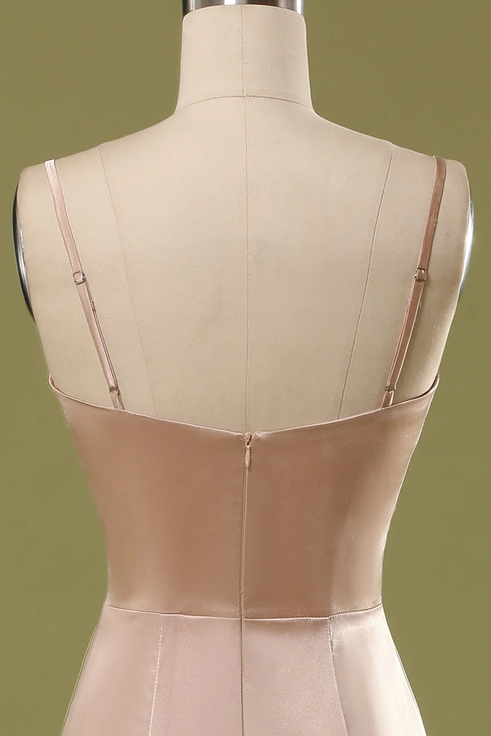 Champagne Satin Dress - Image 5