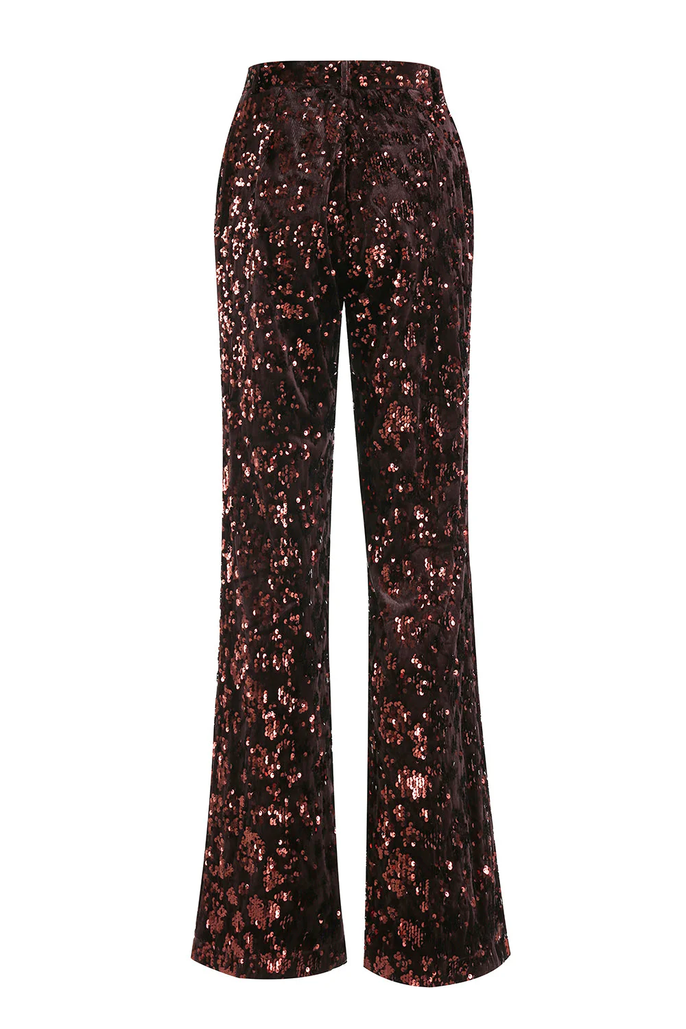 Coffee 2 Piece Peak Lapel Sequin Women's Prom Suit with Belt - Image 7