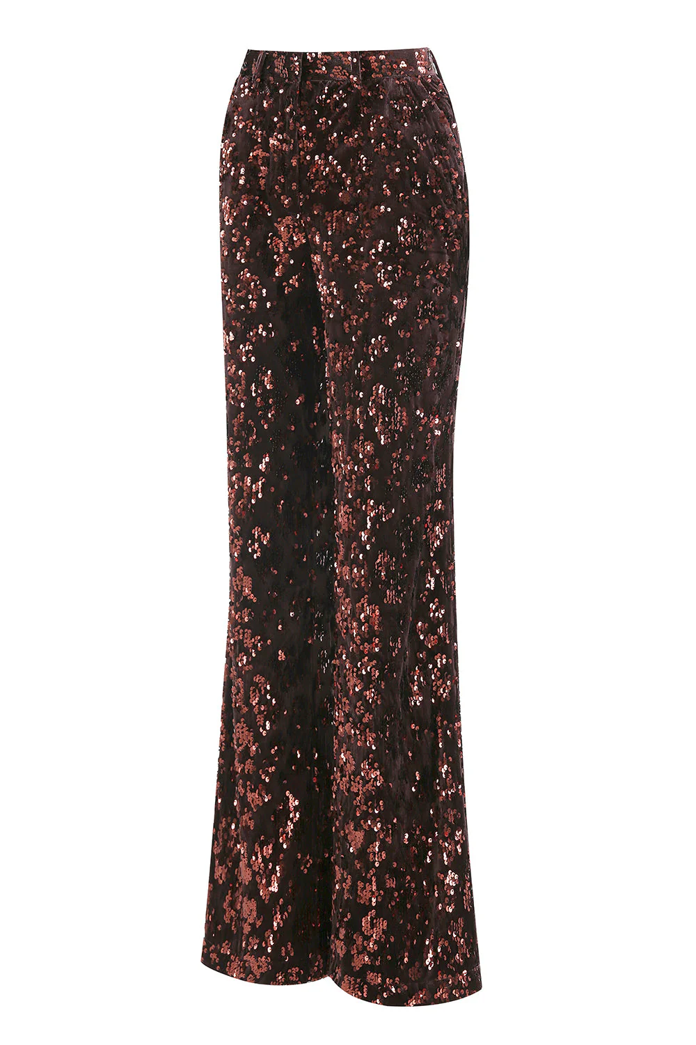 Coffee 2 Piece Peak Lapel Sequin Women's Prom Suit with Belt - Image 8