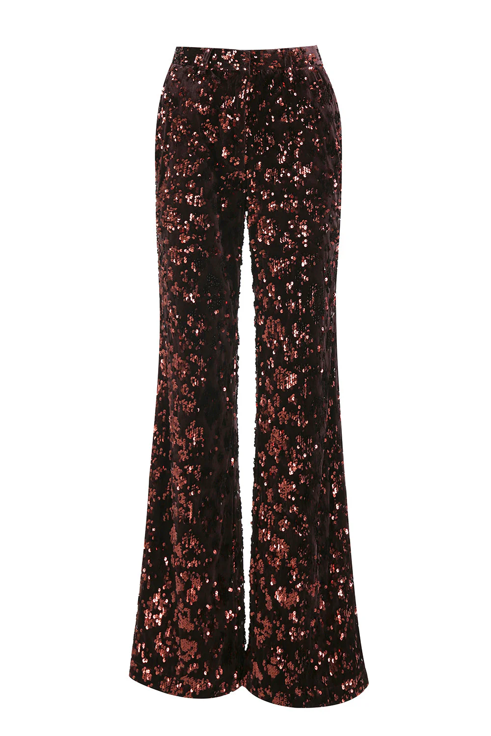 Coffee 2 Piece Peak Lapel Sequin Women's Prom Suit with Belt - Image 9