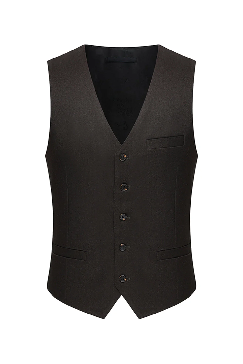 Coffee 3 Piece Single Breasted Notched Lapel Men's Business Suits - Image 4