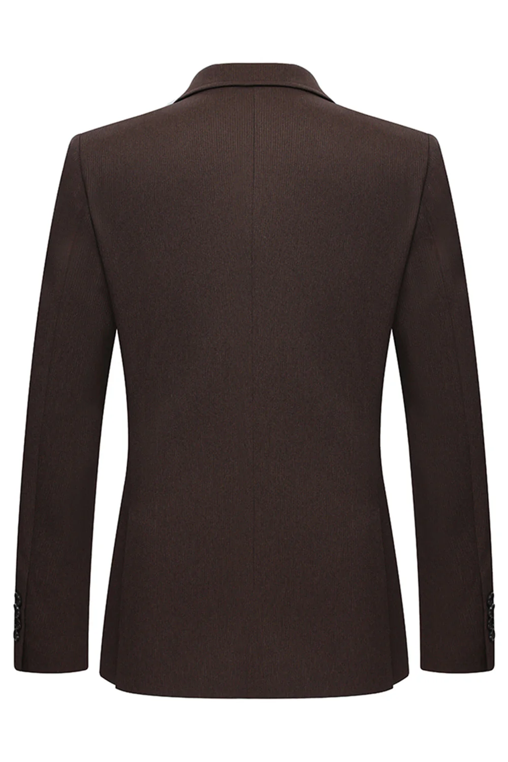 Coffee Double Breasted Peak Lapel 2 Piece Men's Suits - Image 3