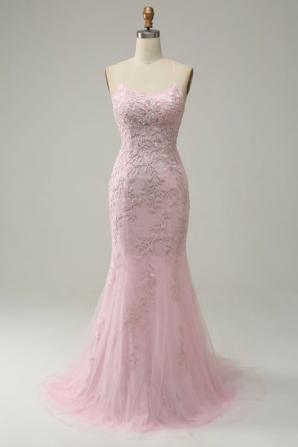 Spaghetti Straps Mermaid Prom Dress - Image 14