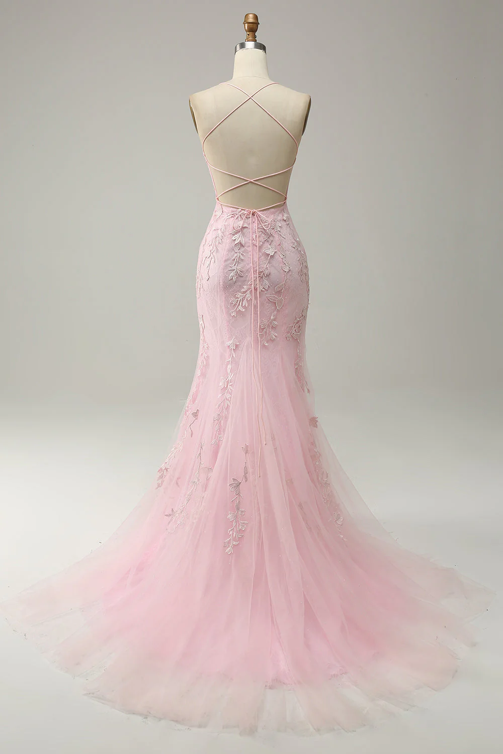 Spaghetti Straps Mermaid Prom Dress - Image 15