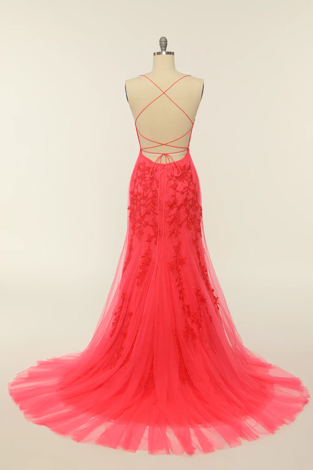Spaghetti Straps Mermaid Prom Dress - Image 25