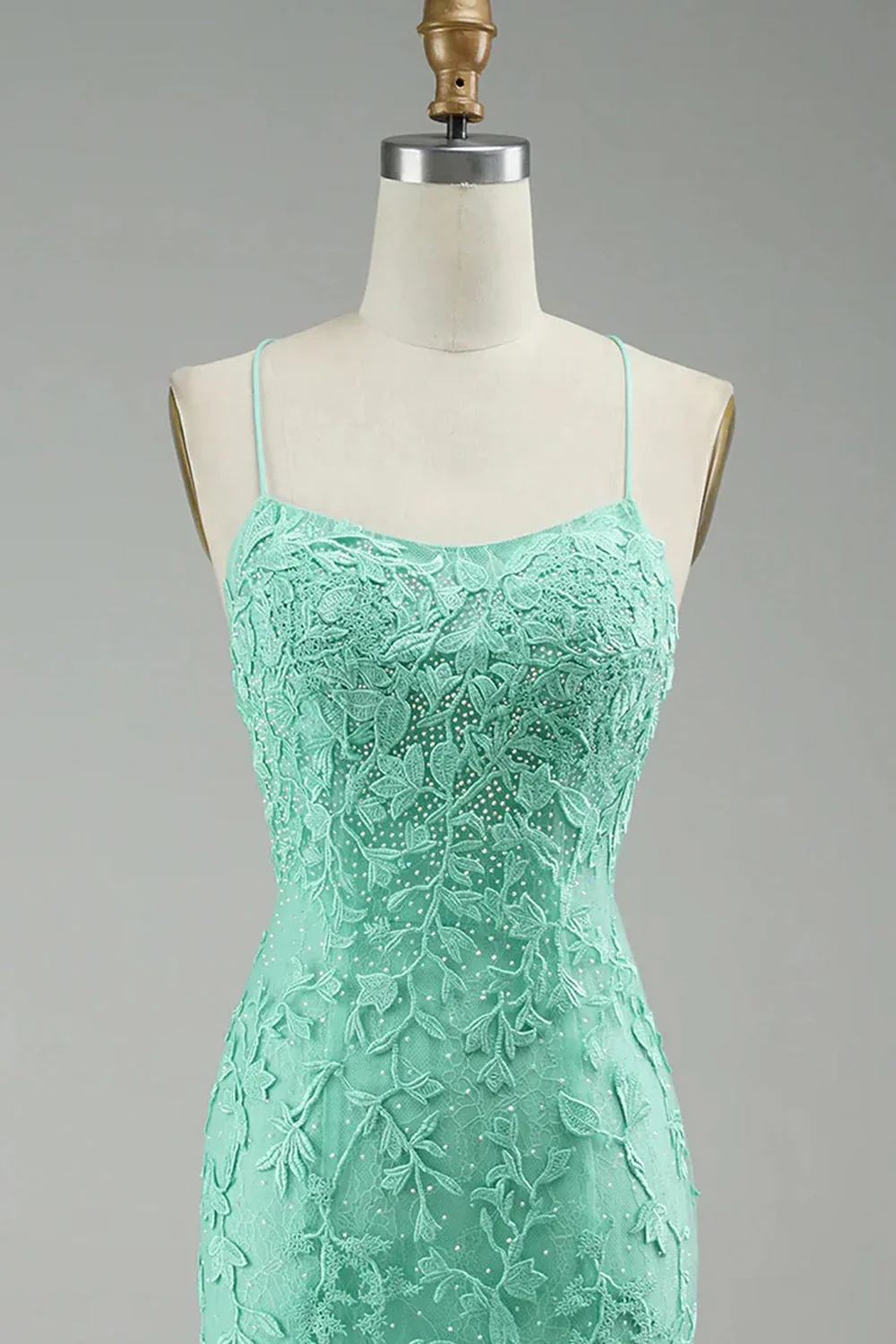Spaghetti Straps Mermaid Prom Dress - Image 31