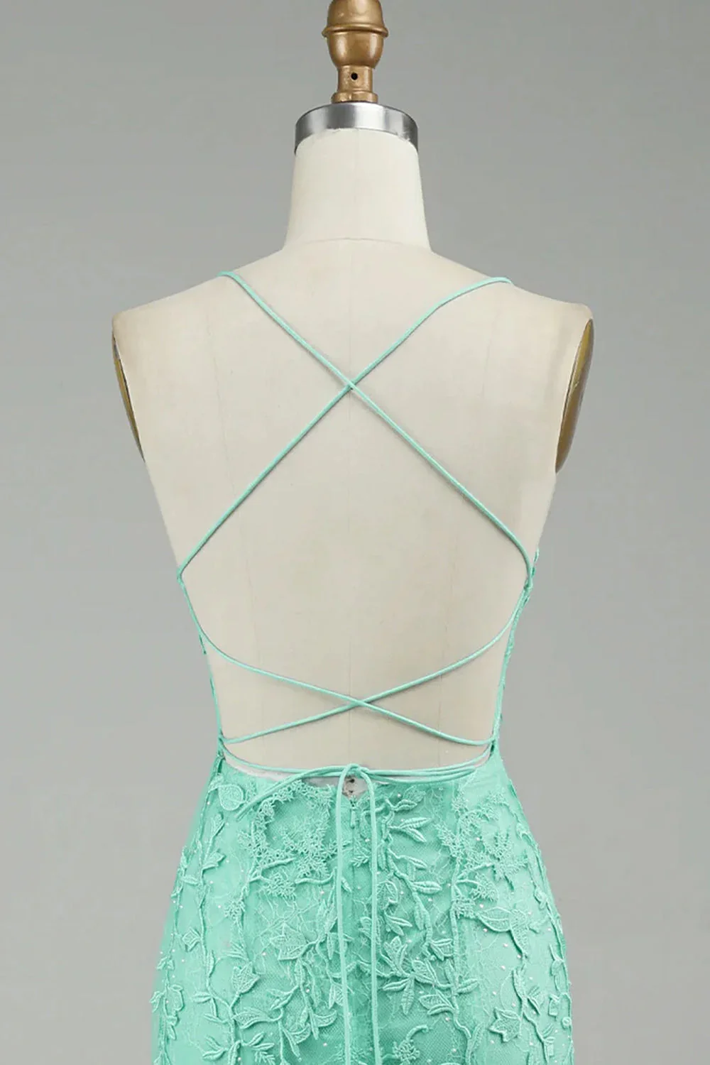 Spaghetti Straps Mermaid Prom Dress - Image 32