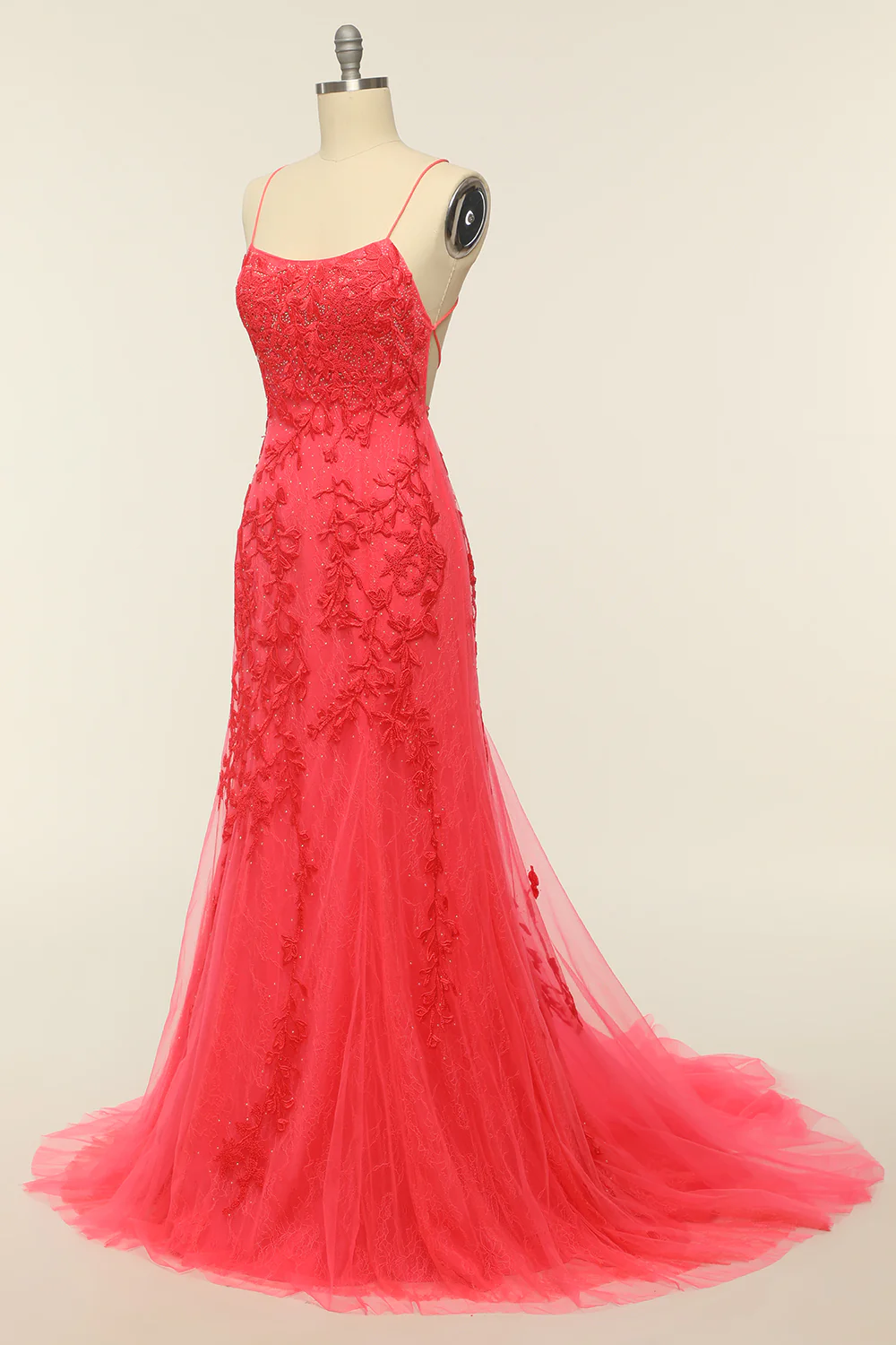 Spaghetti Straps Mermaid Prom Dress - Image 26