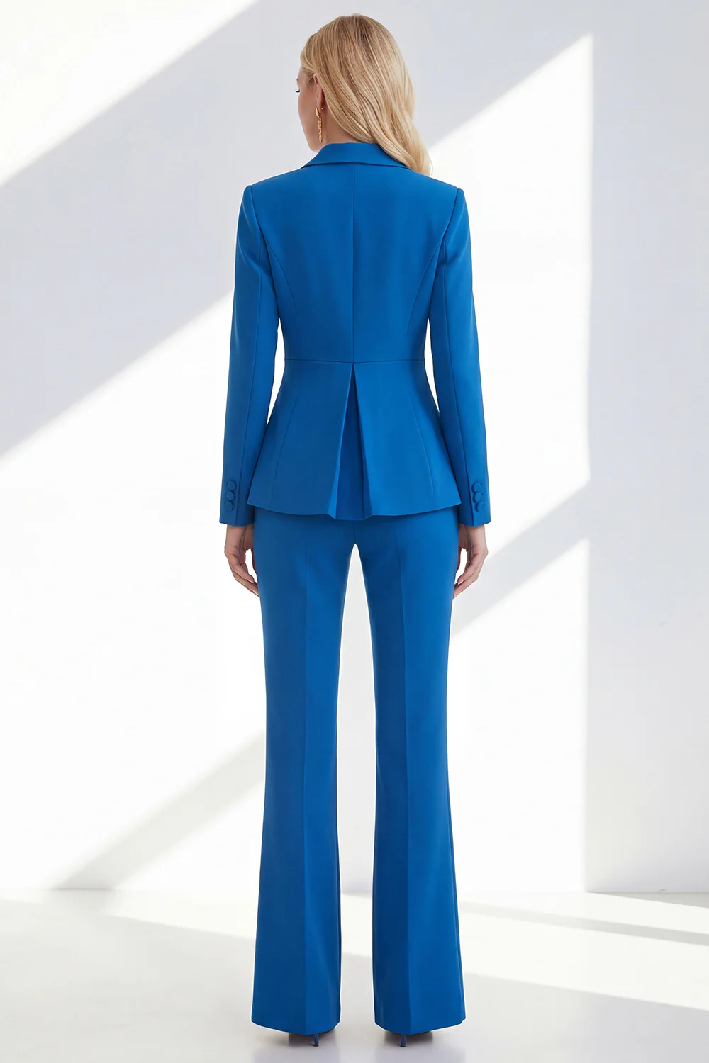 Dark Blue 2-Piece Peak Lapel Single Breasted Women Prom Suits - Image 4