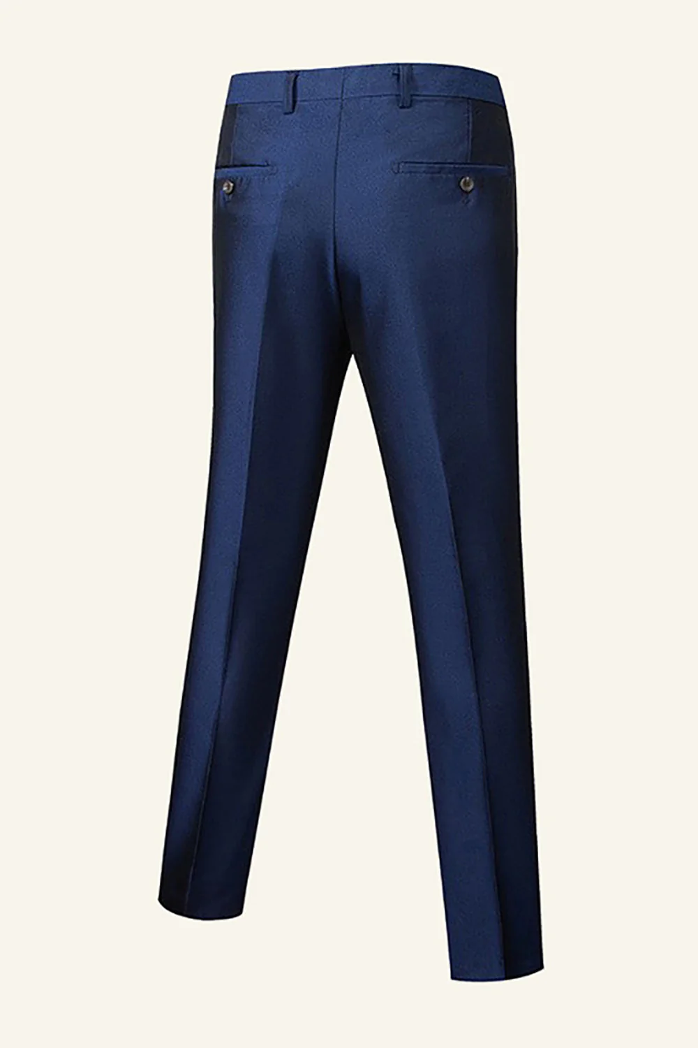 Dark Blue Shawl Lapel 3 Piece Men's Wedding Suits - Image 4
