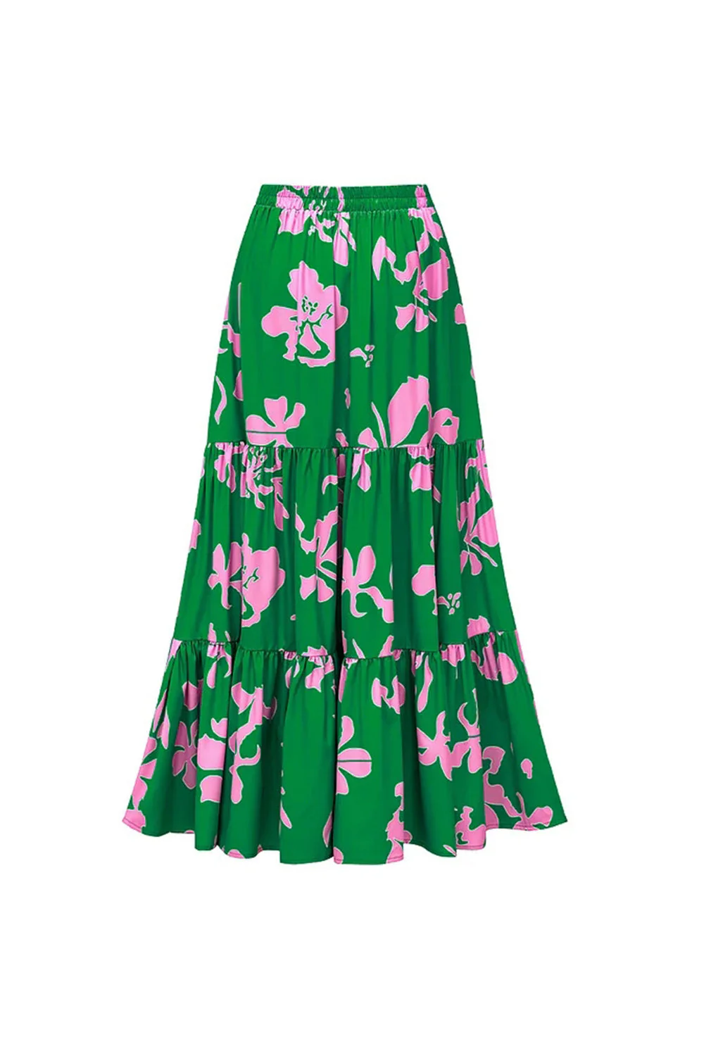 Dark Green 2 Piece Printed Floral V Neck Swimsuit with Cover Up - Image 4