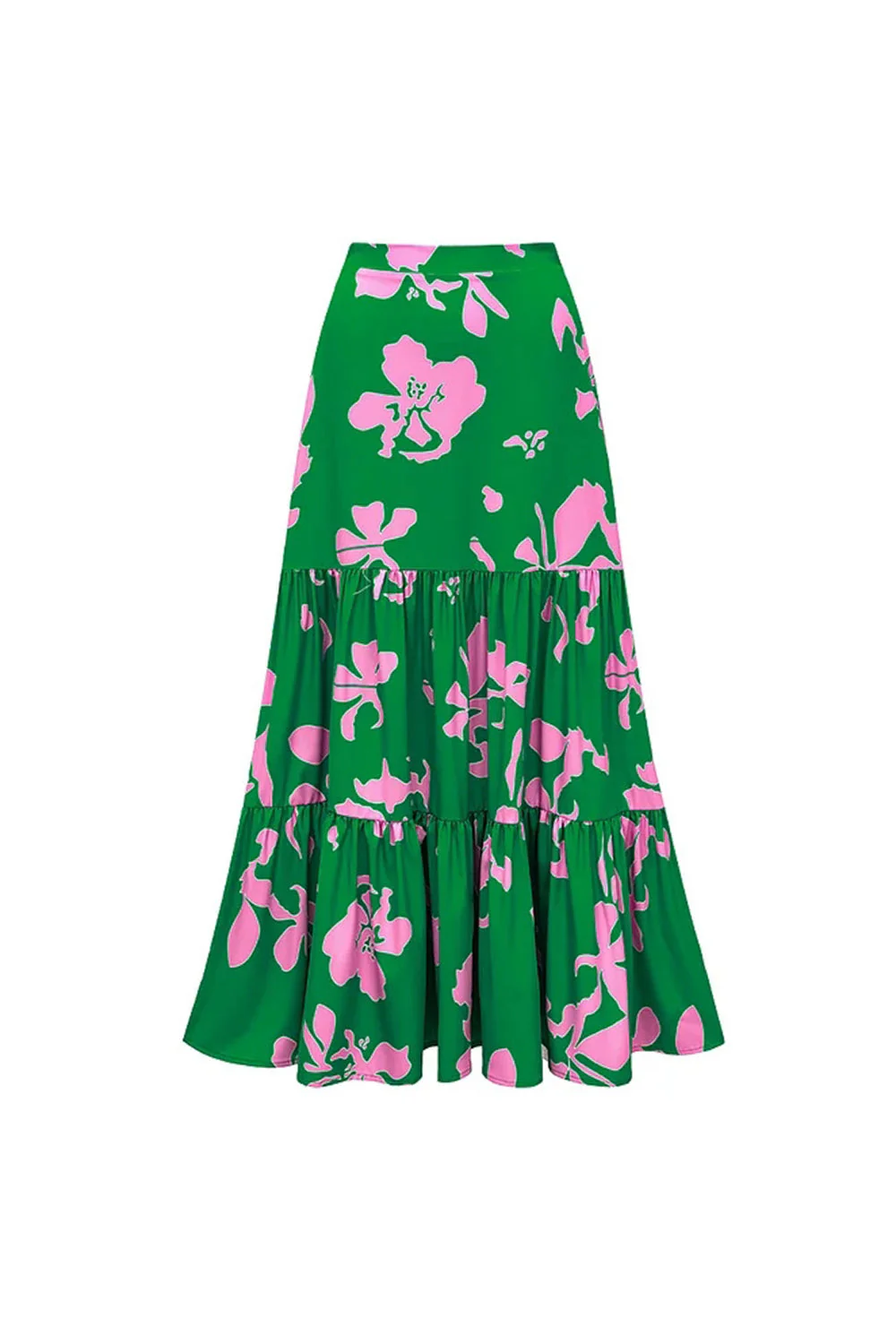 Dark Green 2 Piece Printed Floral V Neck Swimsuit with Cover Up - Image 5